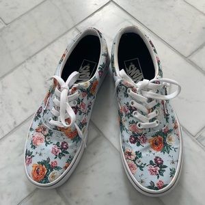 Vans floral sneakers size 7